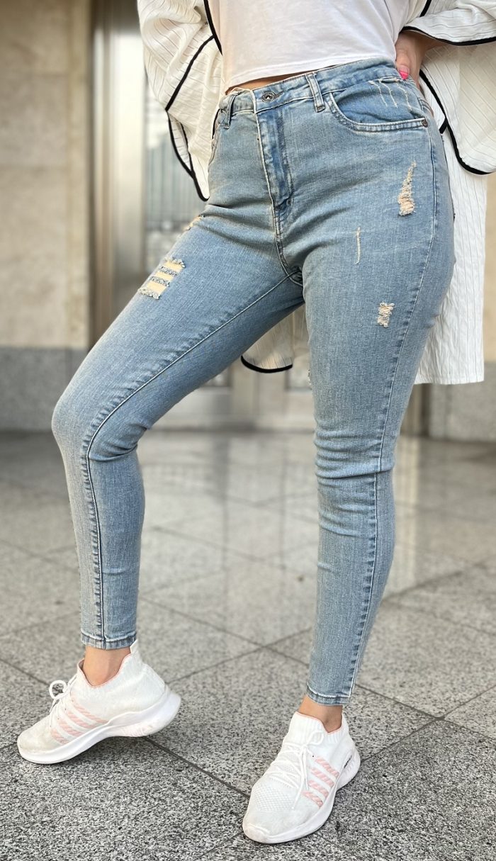 شلوار جین آبی کد 10015/2 - Image 2