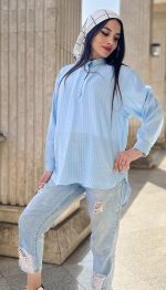 مانتو پیراهنی کوتاه کد 1145 - Image 8