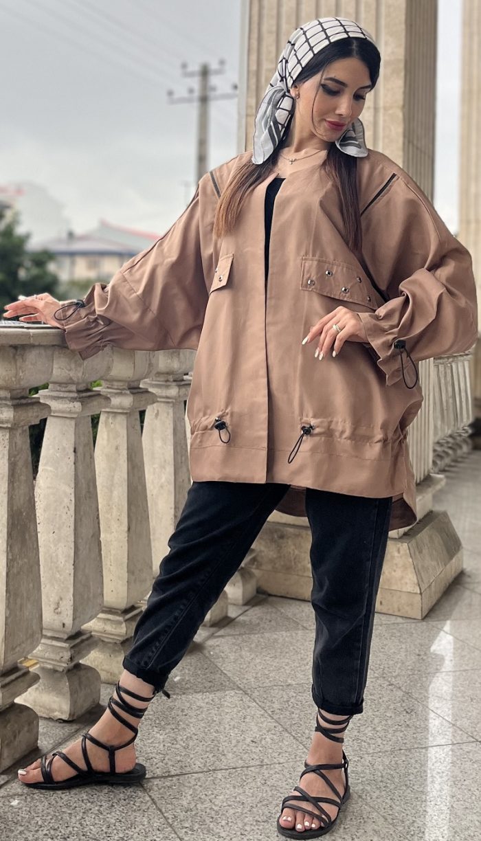 مانتو سرشونه زیپی کد 1171 - Image 9