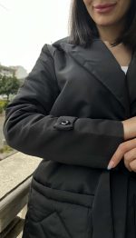 کاپشن مموری کمربند دار کد 1214 - Image 3