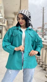 مانتو آستین پفی دو جیب کد 1253 - Image 12