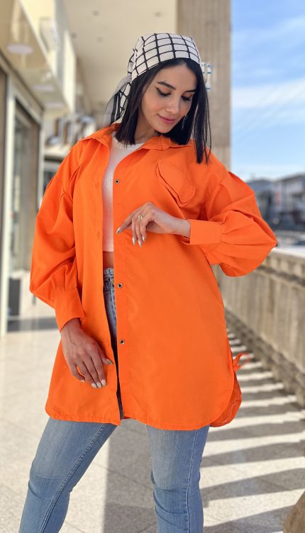 مانتو دو جیب بغل بندی کد 1267
