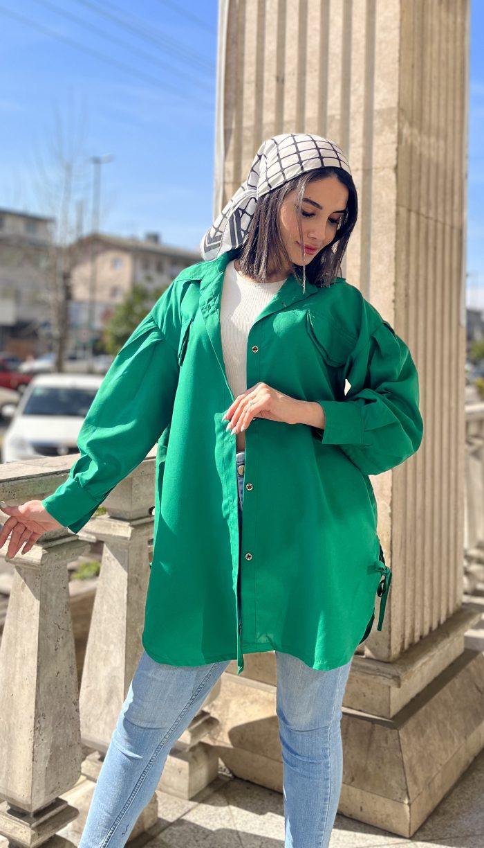 مانتو دو جیب بغل بندی کد 1267 - Image 2