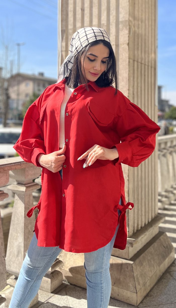 مانتو دو جیب بغل بندی کد 1267 - Image 5