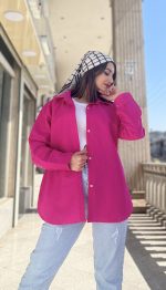 شومیز مانتویی رنگی کد 1290