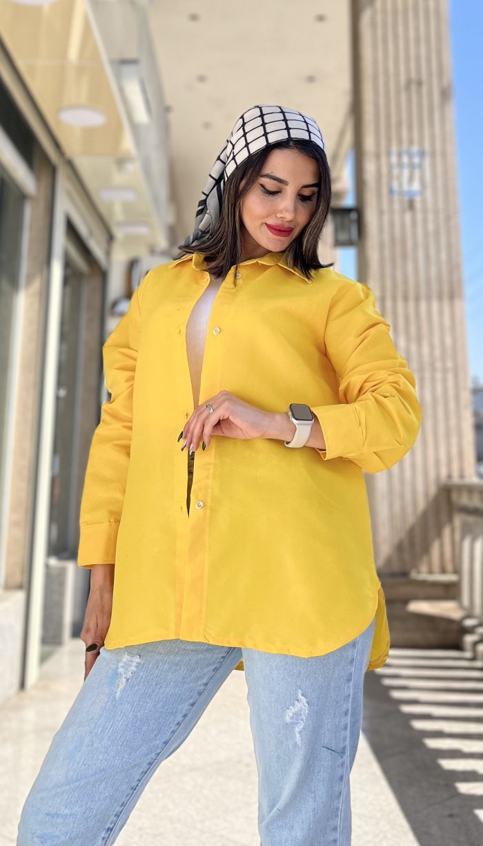 شومیز مانتویی رنگی کد 1290 - Image 10