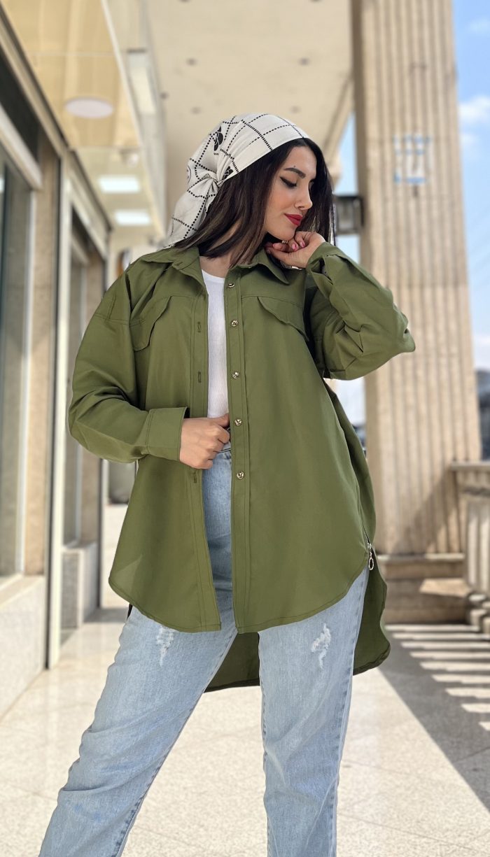 مانتو بغل زیپ کد 1293 - Image 5