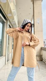 مانتو دو جیب بغل بندی کد 1299 - Image 10