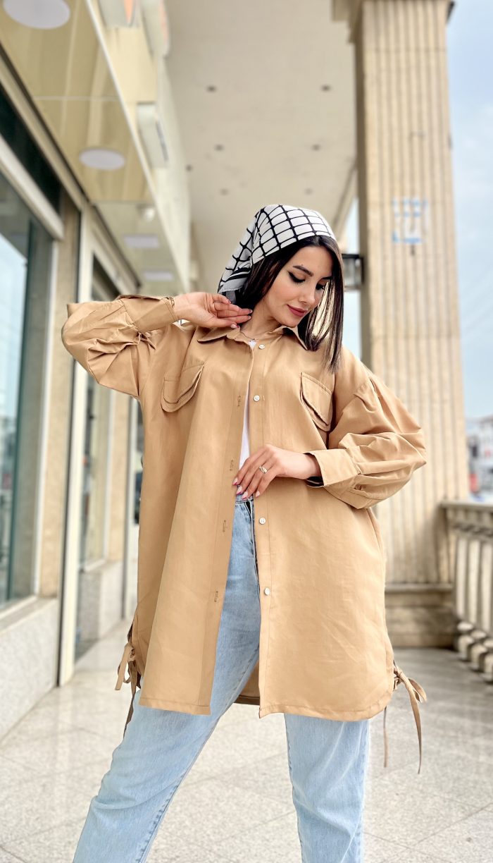مانتو دو جیب بغل بندی کد 1299 - Image 10