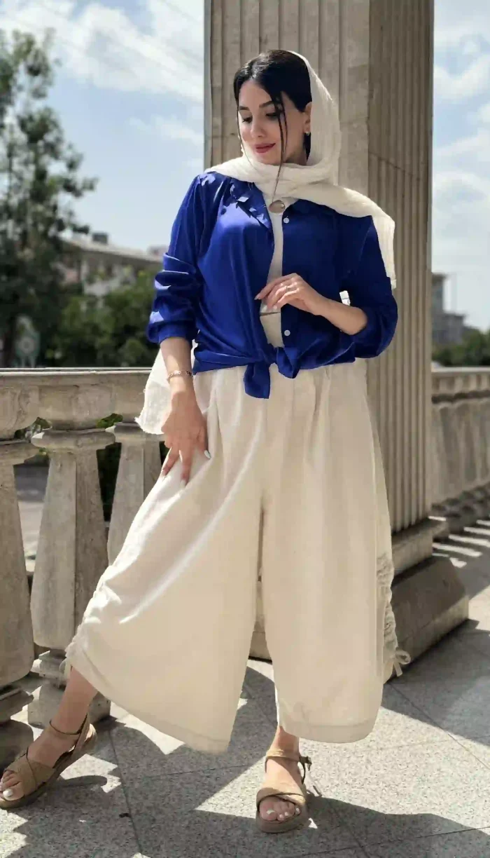 مانتو ساتن تابستانه کد 1316 - Image 3