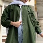 مانتو دو جیب بغل بندی جدید کد 1315