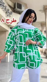 مانتو طرحدار خنک تابستانه کد 1309 - Image 8