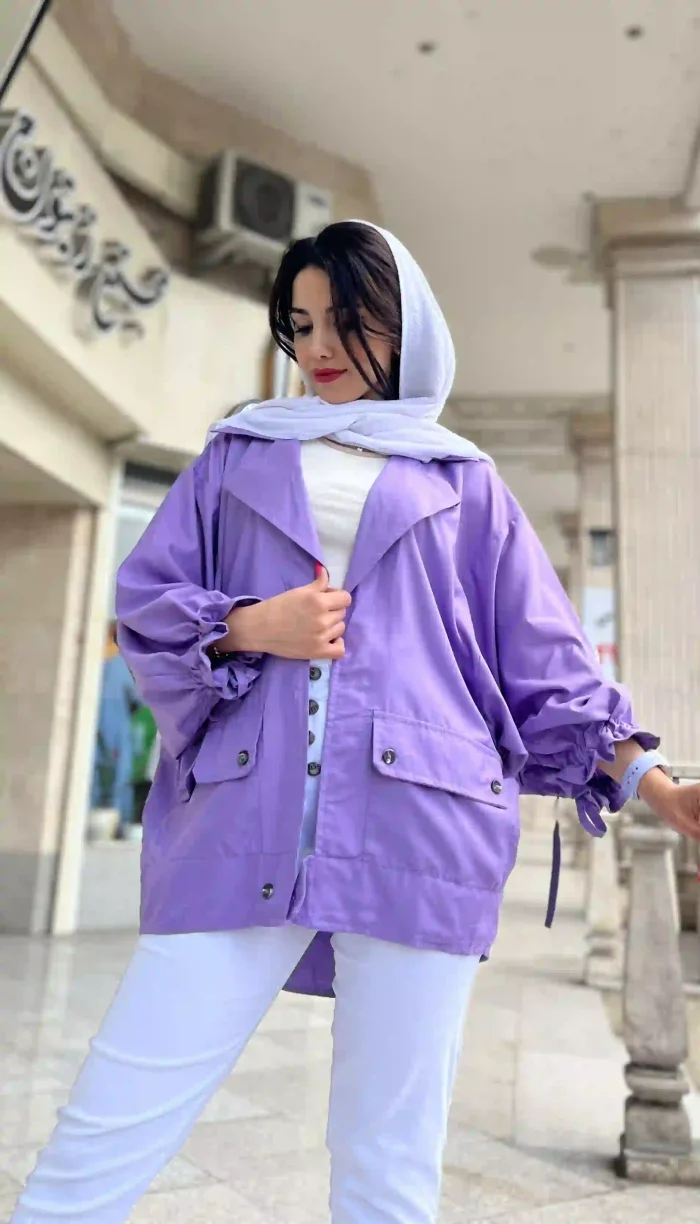مانتو اسپرت دو جیب کد 1308 - Image 2