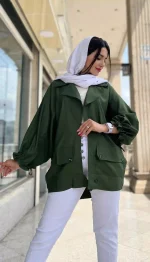 مانتو اسپرت دو جیب کد 1308 - Image 5