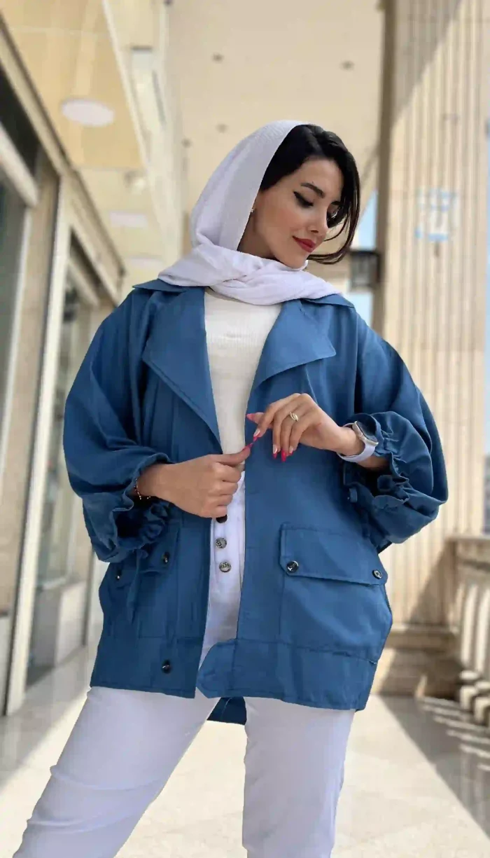 مانتو اسپرت دو جیب کد 1308 - Image 10