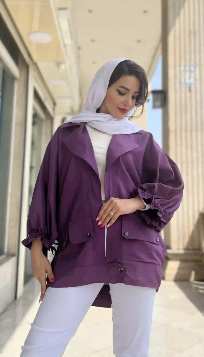 مانتو اسپرت دو جیب کد 1308 - Image 9