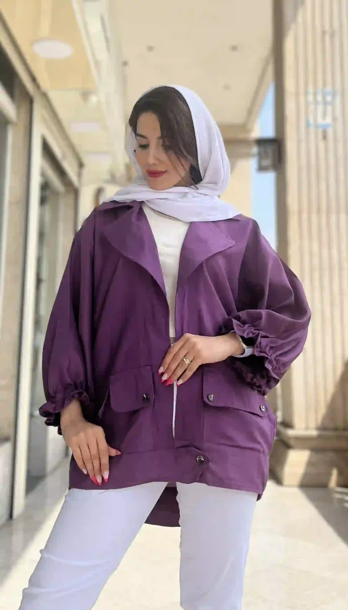 مانتو اسپرت دو جیب کد 1308 - Image 15