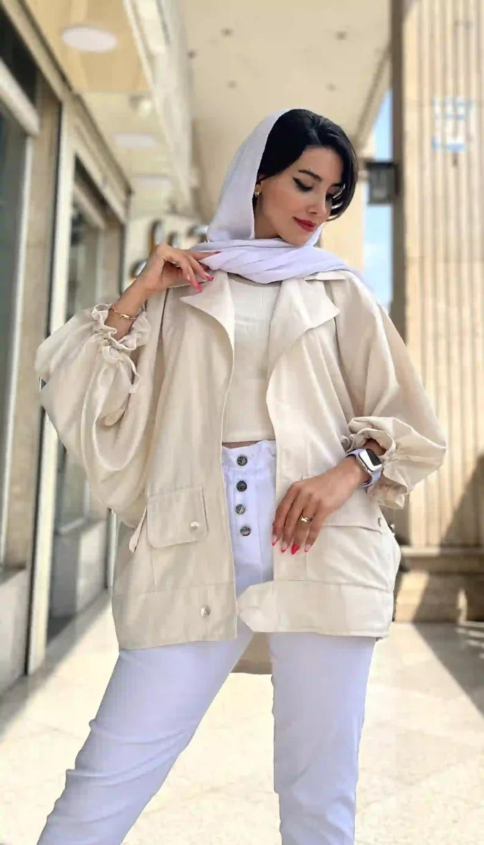 مانتو اسپرت دو جیب کد 1308 - Image 11