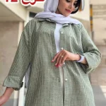 مانتو لینن راه راه تابستانه کد 1325