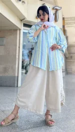 مانتو دبل فیس تابستانه کد 1326 - Image 7