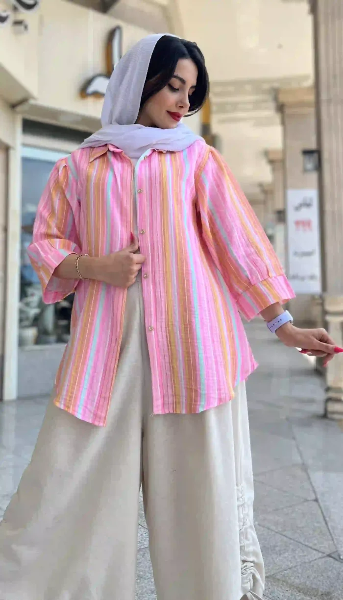 مانتو دبل فیس تابستانه کد 1326 - Image 4