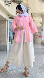 مانتو دبل فیس تابستانه کد 1326 - Image 2