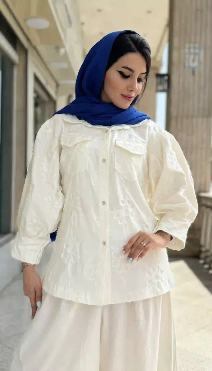 مانتو مزونی ژاکارد کد 1349 - Image 5