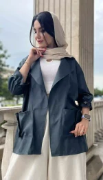 مانتو جیب پاکتی تابستانه کد 1341 - Image 5