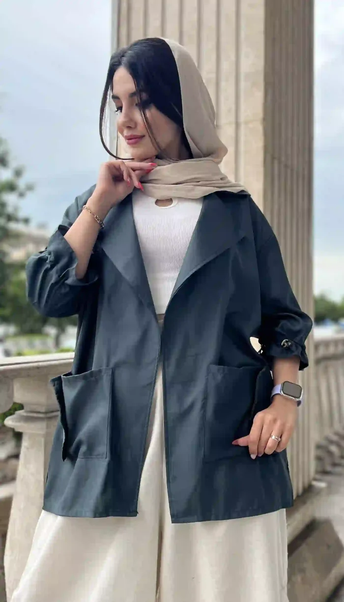 مانتو جیب پاکتی تابستانه کد 1341 - Image 5