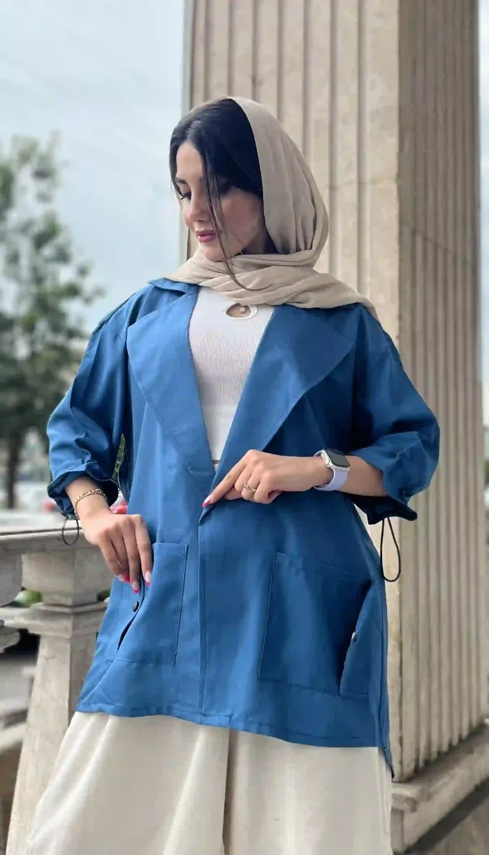 مانتو جیب پاکتی تابستانه کد 1341 - Image 6