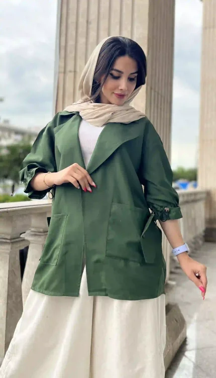 مانتو جیب پاکتی تابستانه کد 1341