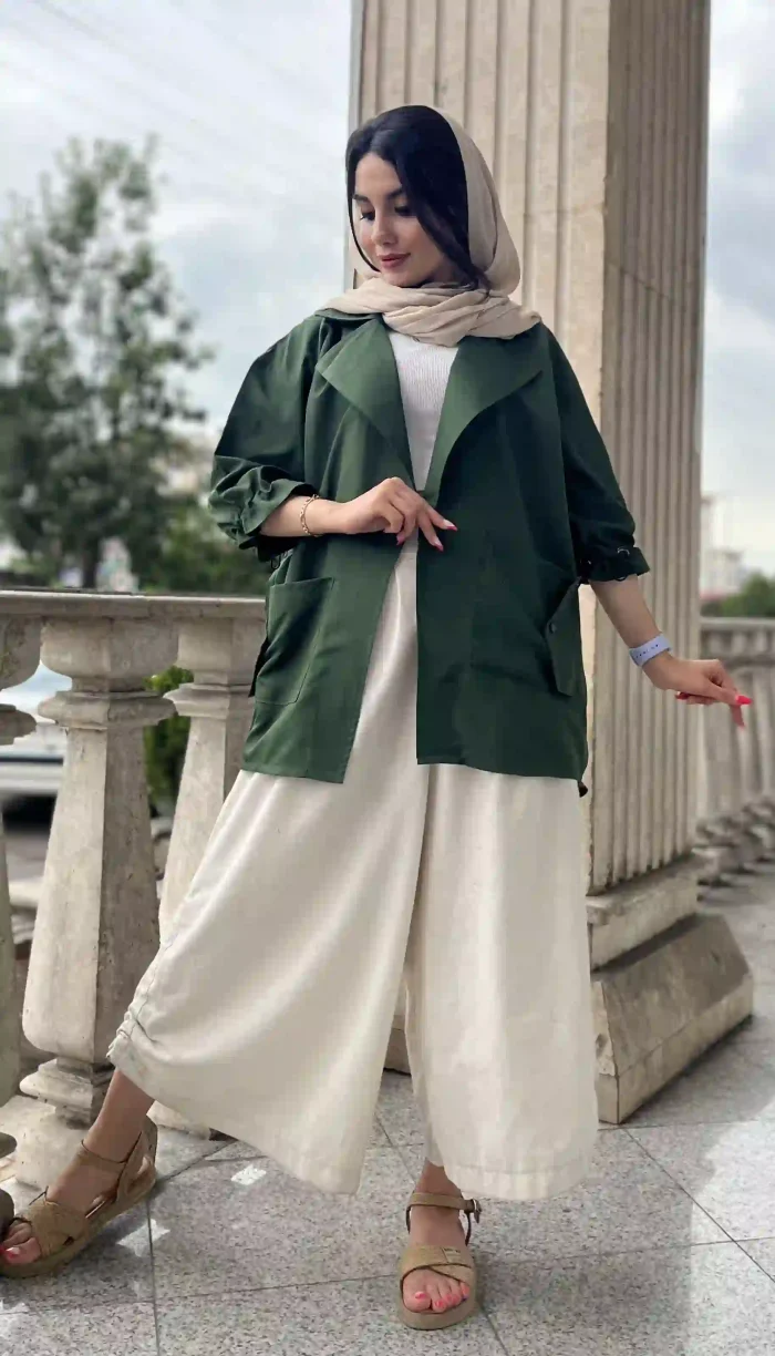 مانتو جیب پاکتی تابستانه کد 1341 - Image 12