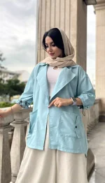 مانتو جیب پاکتی تابستانه کد 1341 - Image 4