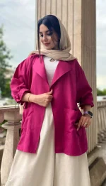 مانتو جیب پاکتی تابستانه کد 1341 - Image 2