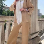 ست مانتو و شلوار کراش کد 1342