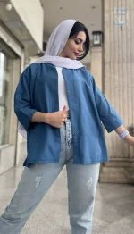 مانتو شومیزی آستین سه ربع کد 1332 - Image 6