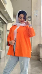 مانتو شومیزی آستین سه ربع کد 1332 - Image 7