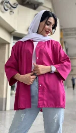 مانتو شومیزی آستین سه ربع کد 1332 - Image 8
