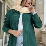 مانتو کریشه جلو دکمه تابستانه کد 1352