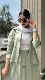 ست کت و دامن کراش کد 1354 - Image 8