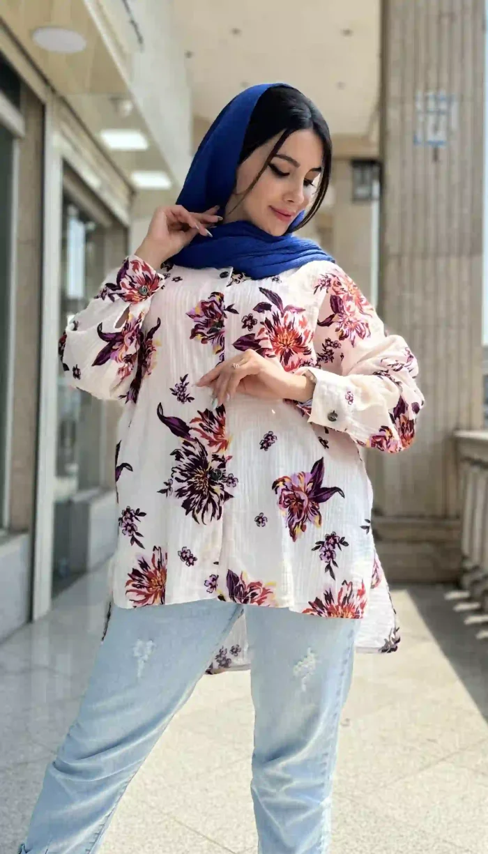مانتو بیسکوییتی طرحدار کد 1356 - Image 2