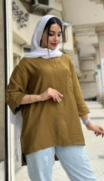 مانتو تک جیب کرسپو کد 1360 - Image 13