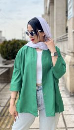 مانتو شومیزی رنگی کد 1432 - Image 2