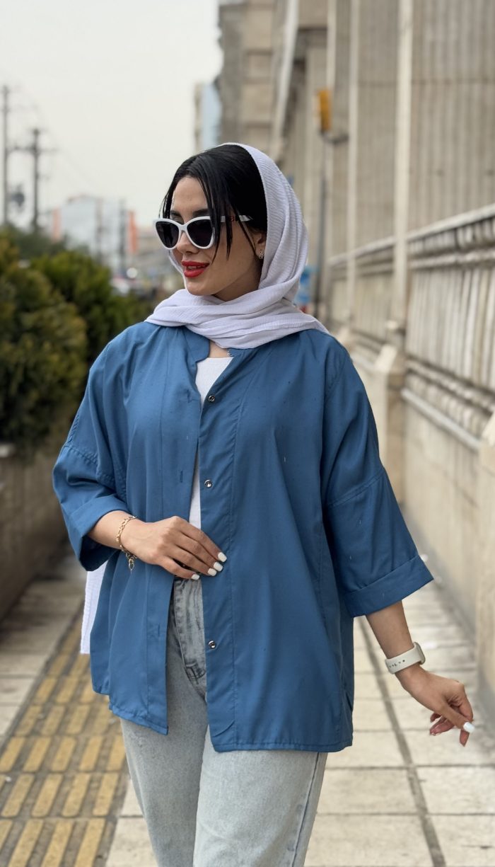 مانتو شومیزی رنگی کد 1432 - Image 15