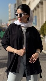 مانتو تک جیب اطلس کد 1429 - Image 10