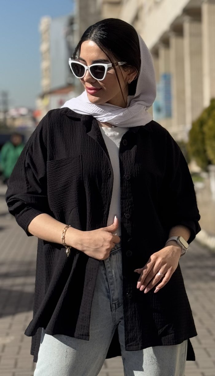 مانتو تک جیب اطلس کد 1429 - Image 10