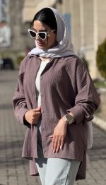 مانتو تک جیب اطلس کد 1429 - Image 7