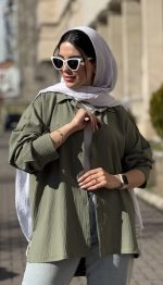 مانتو تک جیب اطلس کد 1429 - Image 6