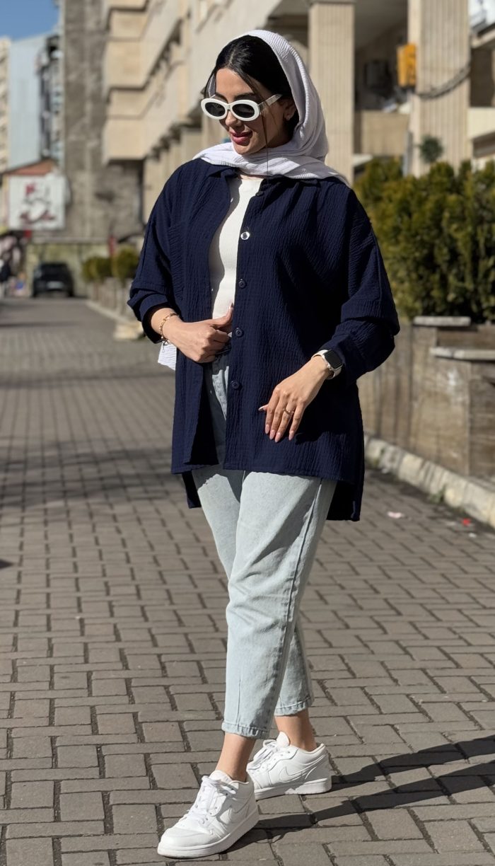 مانتو تک جیب اطلس کد 1429 - Image 5