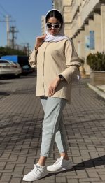 مانتو تک جیب اطلس کد 1429 - Image 8